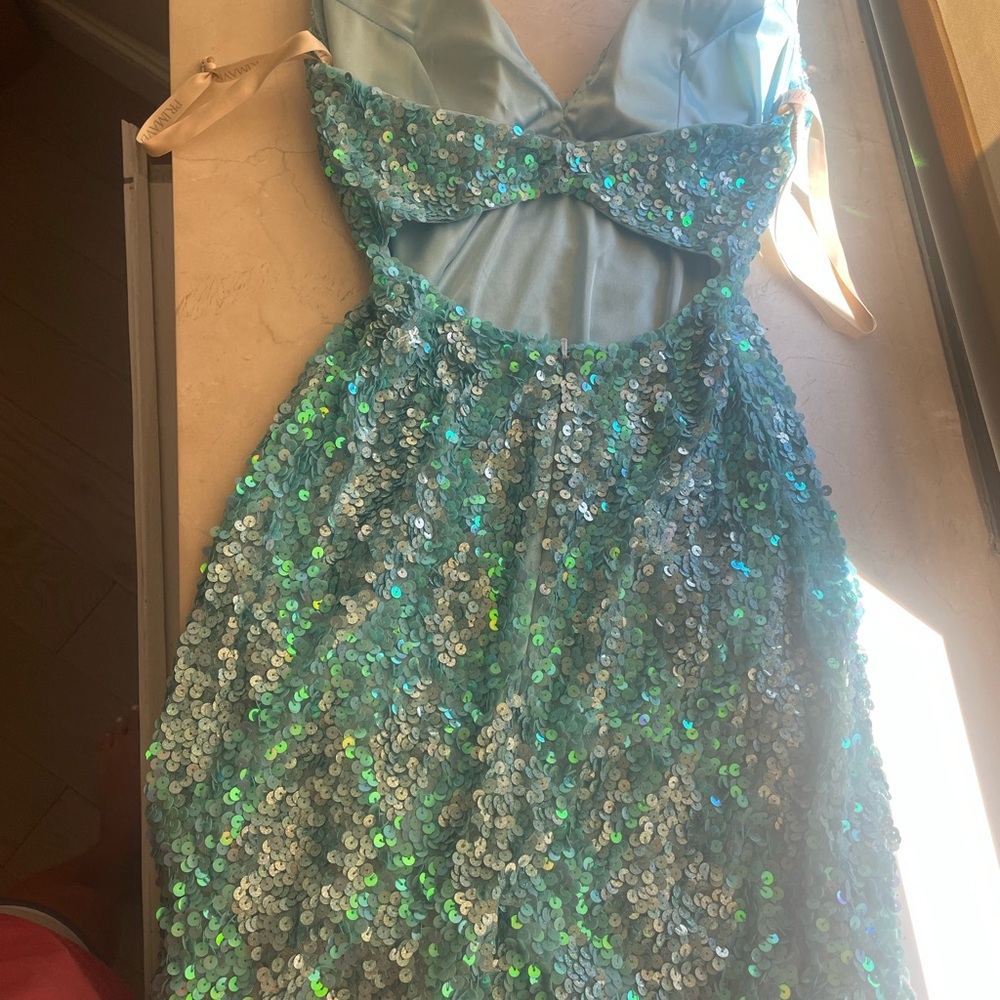 Primavera light blue Sparkling Sequin Dress - Picture 2 of 7